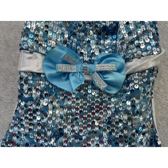 A Wish Come True Girls Sequined Dancewear Costume Wings Feathers Blue IMC 11-12 - Picture 9 of 10
